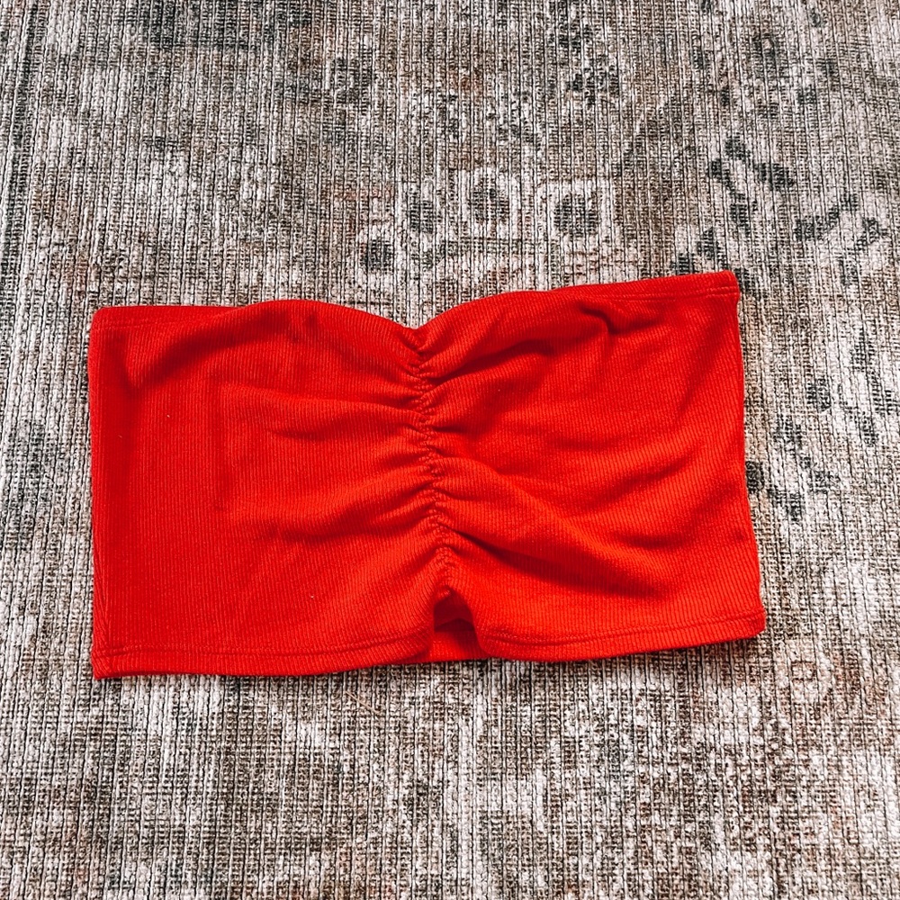 COPY - PacSun basics red tube top crocs top